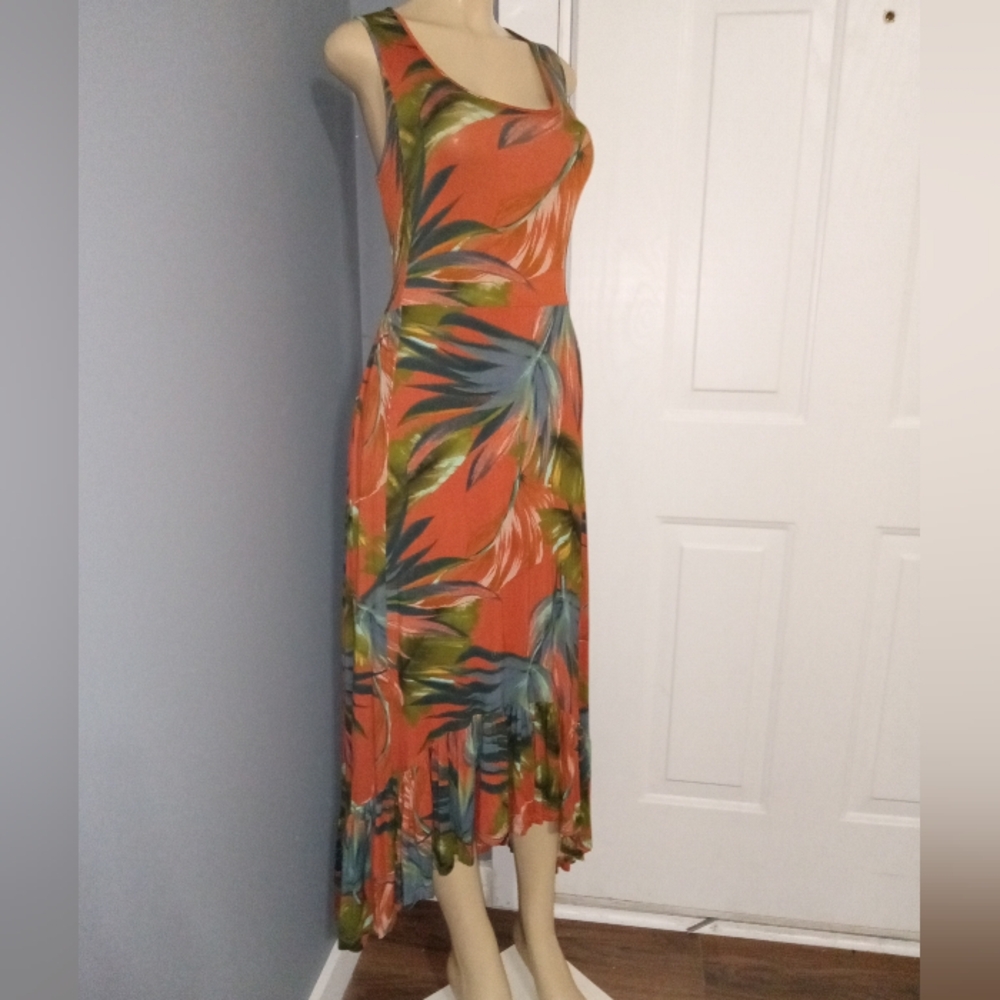 SOFT SURROUNDINGS SLEEVELESS FLORAL MAXI DRESS SZ M - Picture 6 of 8